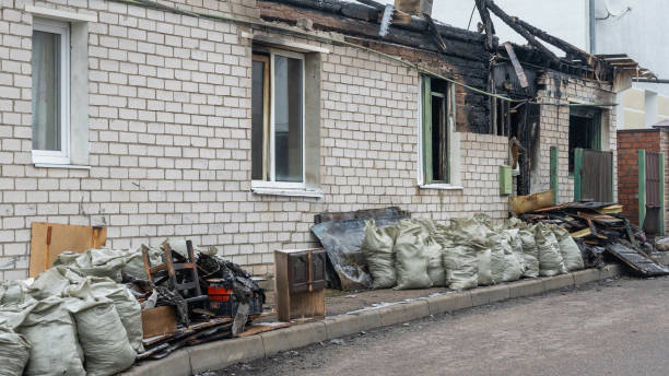 Professional Fire Damage Removal technician working in Medina, WA